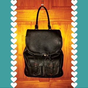Faux Leather Backpack